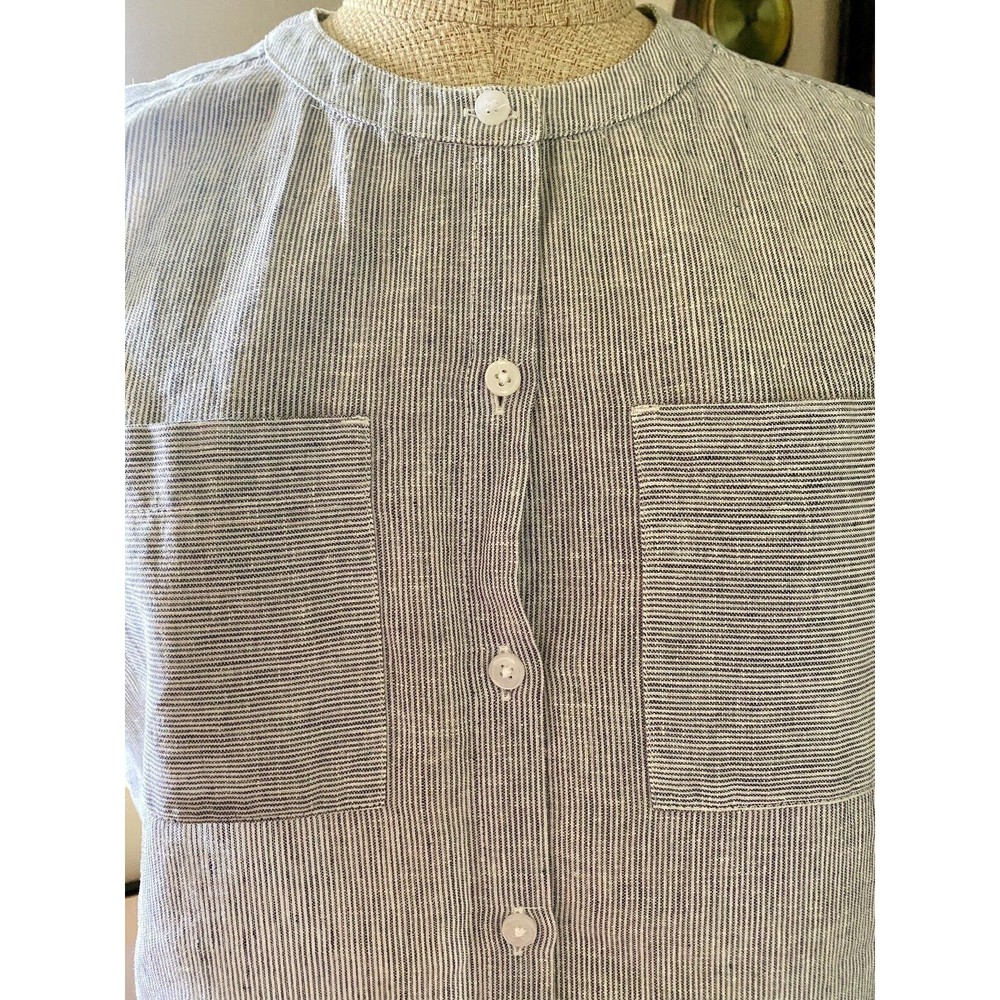 EUC Pendleton Women’s Striped Sleeveless Cotton Button Down Top Small